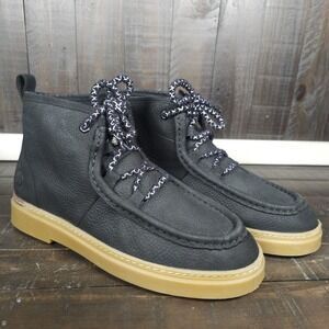 Cole Haan Summit Ankle Boots Womens 9 Black Leather Chukka‎ Moccasin Shoe EUC